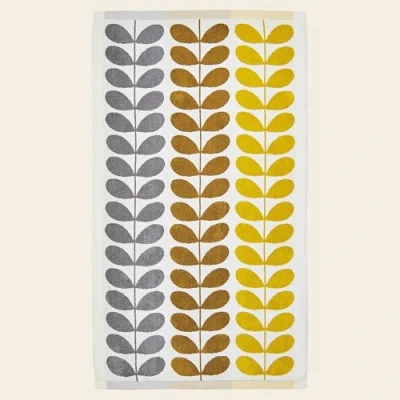 Image of Orla Kiely Trio Stem Dune TowelsBathroom Linen: Bath Towel, 70x125cm