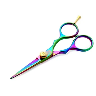 Image of Professional Hair Cutting Scissors 4.5 Inch Titanium Coated Hairdressing for Barbers &amp; Personal Use Presentation Case