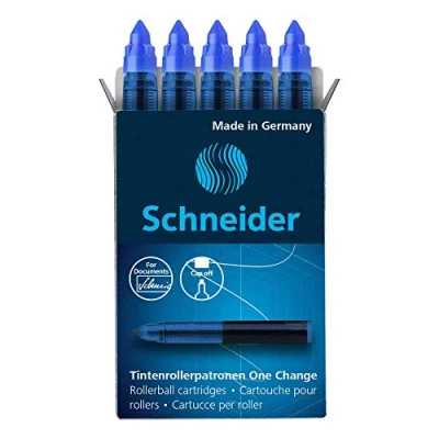 Image of Schneider One Change Rollerball Cartridges Blue Pack of 5