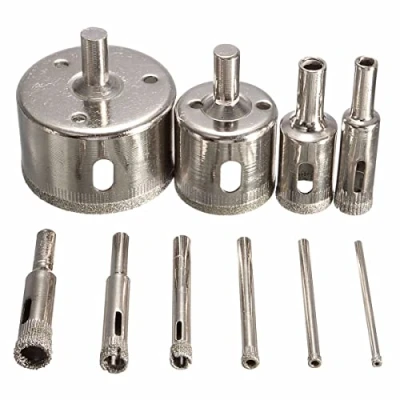 Image of Diamond Drill Bits Set, 10 Pcs Hole Saw 3 50mm Set Grits Tile Glass for Ceramic,glass,porcelain,wood