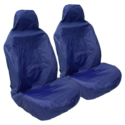 Image of Heavy Duty Waterproof Car Seat Covers in BLUE Front Pair
