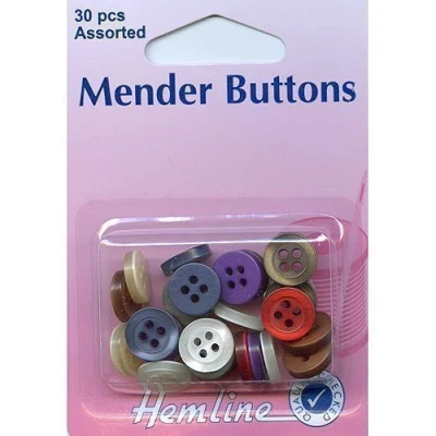 Image of Hemline Mender Buttons, Assorted Colours, pk of 30, 10mm