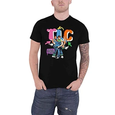 Image of TLC T Shirt Kicking Group Band Logo Official Unisex Black M