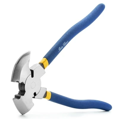 Image of Bates Fencing Pliers, 10.8 Inch, Blue, Multi Tool Fence Tools, Barbed Wire Cutter, Nail Puller Staple Puller, Cutting Pliers