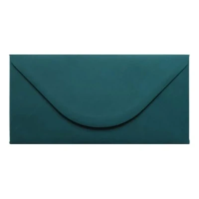 Image of Pack of 50 Jungle Green 110mm x 220mm Gummed 120gsm DL (A4 Tri fold) Coloured Envelopes
