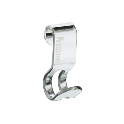 Image of Smedbo &quot;Sideline&quot; Soap Basket Hooks of Stainless Steel, Polished Chrome, 2 Piece, Silver, 2.3 x 1.5 4.1 cm