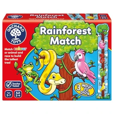 Image of Orchard Toys Rainforest Match, Colour Matching and Memory Educational Game for Preschoolers Kids Age 3 7