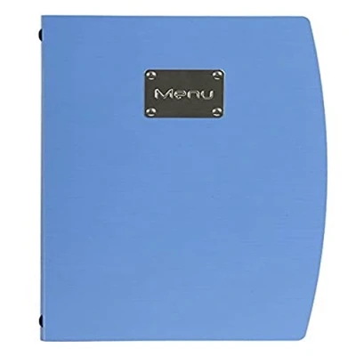 Image of Securit Rio A4 Menu Holder with 1 Double Insert Blue