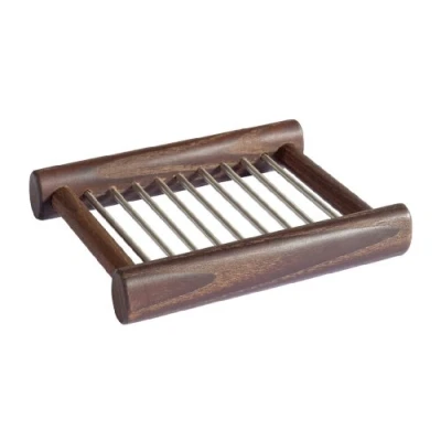 Image of Redecker Soap Tray ThermoWood/Stainless Steel