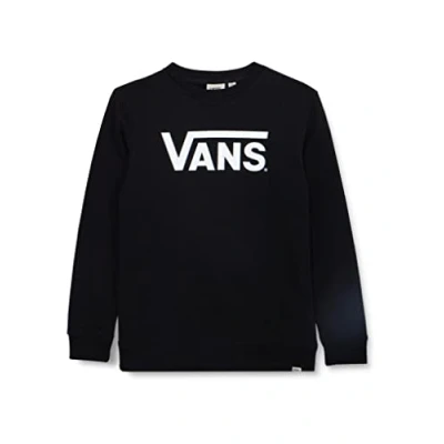 Image of Vans Unisex Kid&#039;s Classic Crew Sweatshirt, Black, M