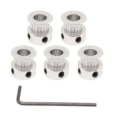 Image of WINSINN GT2 Pulley 20 Teeth 8mm bore 6mm Width 20T Timing Belt Wheel Aluminum For 3D Printer (Pack of 5Pcs)