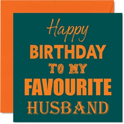 Image of Funny Birthday Cards for Husband Happy To My Favourite Joke Card from Wife Partner, Hubby Gifts, 145mm x Greeting