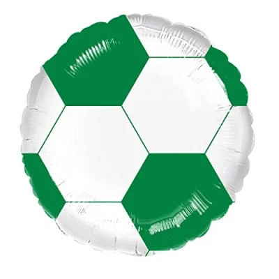 Image of Amscan 9915982 Green &amp; White Football Fb