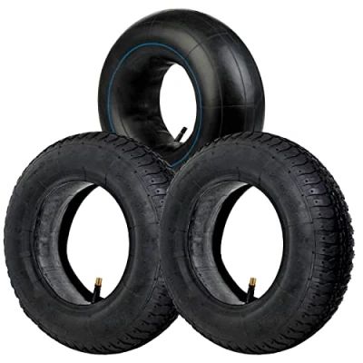 Image of SPARES2GO 3.50 x 8 Tyre Wheel Barrow Scooter Trolley Trailer Cart 2 Innertube 3
