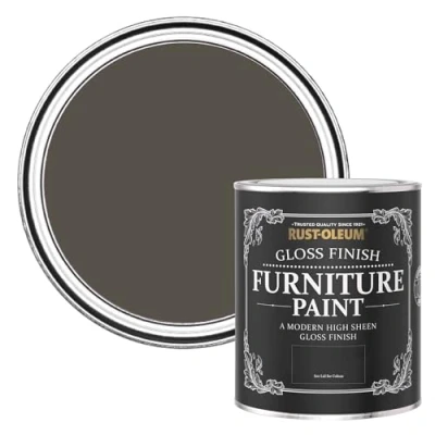 Image of Rust Oleum Brown Furniture Paint in Gloss Finish Fallow 750ml