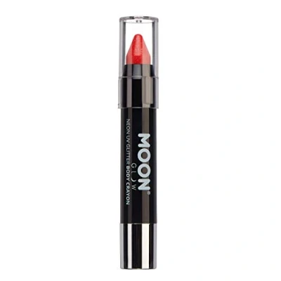 Image of Moon Glow Neon UV Glitter Face Paint Stick / Body Crayon makeup for the &amp; Red Glows brightly under lighting