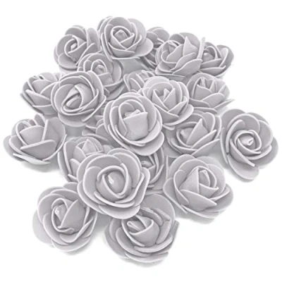 Image of Special Touches Grey 30mm Foam Rose Flowers Decorative Craft Flowers… (50)