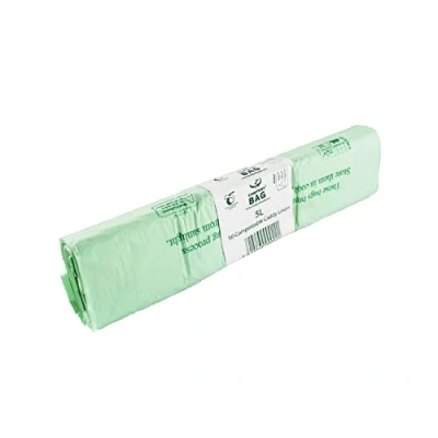 Image of 5L x 50 bags Compost Bag Compostable Kitchen Caddy Liner 5 Litre Food Waste Bin Liners EN 13432 with Composting Guide