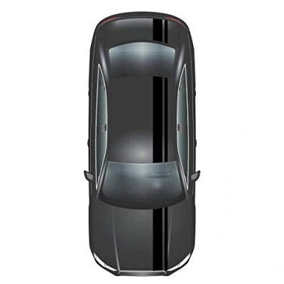 Image of Finest Folia Racing Stripes 5 m x 15 cm and 10 Rally Viper Strips for Vehicles Car Accessories Tuning Bonnet Roof Rear (Matt Black)
