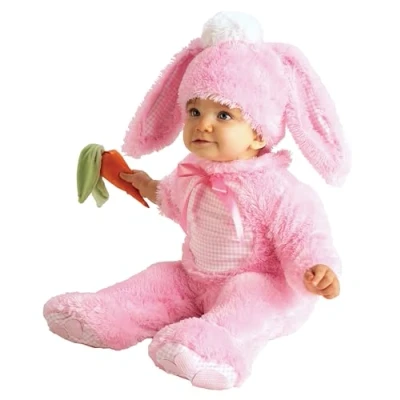 Image of Rubies Official 8853526 12000 6 12 Months Childs Girls Precious Pink Wabbit Costume