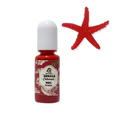 Image of Brussels08 10g/Bottle Epoxy Resin Liquid Pigment UV Coloring Dye Colorant Art Crafts Odorless Color for Jewelry Making Silicone DIY Handmade Carmine