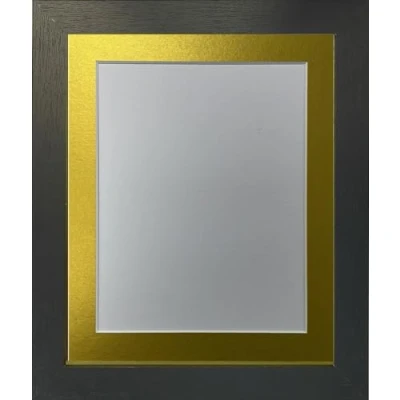 Image of FRAMES BY POST Studio Black Ash Picture Photo Frame with Gold Mount A1 for Image Size A2