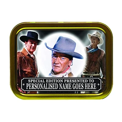 Image of John Wayne Personalised Icon Gift Tobacco Tin &amp; Products
