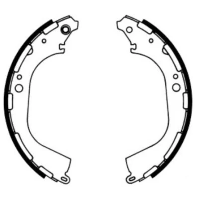 Image of 440600W725, 440600W726, 440600W727, 4406037G25, D40600W727 Brake Shoes ABE C01045ABE Rear Axle 295mm 50mm AKEBONO NISSAN: Navara Pickup, Pick Up