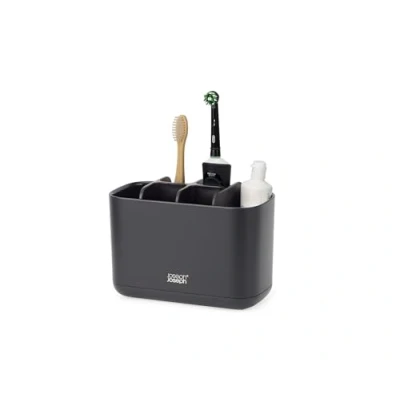 Image of Joseph Easy Store Toothbrush Holder Caddy, Bathroom Storage, Large, Matt Black
