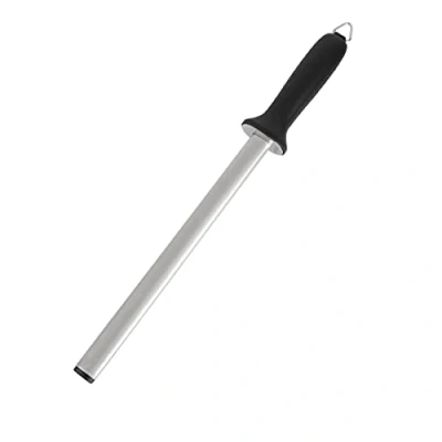 Image of Vogue Diamond Knife Sharpening Steel 25.5 cm/10 inch, Black, Material: Steel, Microcrystalline Surface Produces Precise Sharp Results, Rockwell 99 degree Hardness Rating, CC199