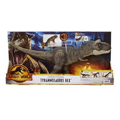 Image of Mattel Jurassic World T Rex Devasta e Devora