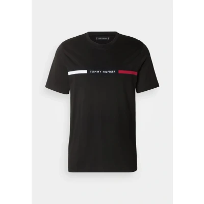 Image of Tommy Hilfiger Chest Insert TEE Print Tshirt, Men&#039;s, Size: XS, Black