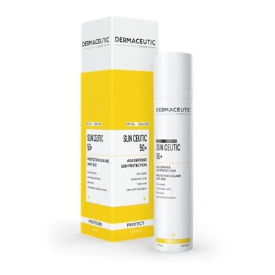 Image of Dermaceutic sun Ceutic 50+ cream SPF Full spectrum protection sunscreen with powerful UVA/UVB filters Defense face block 50ml