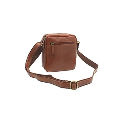 Image of Visconti Compact Leather Messenger/Travel Bag S8 Tan
