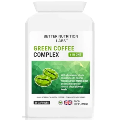 Image of Green Coffee Complex Extract @50% Chlorogenic Acid (CGA) Supplement by Better Nutrition Labs 60 Capsules