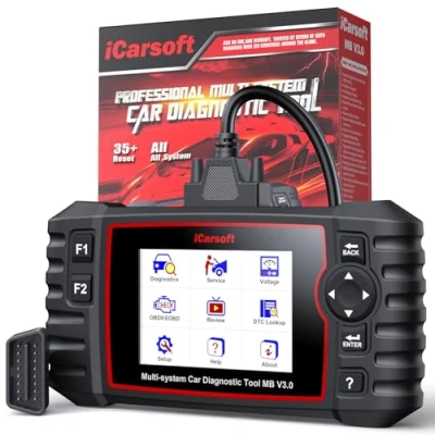 Image of iCarsoft Car Diagnostic Tool for Ben.z/Smart/Sprinter, 30+ Service Functions OBD2 Scanner, MB V3.0 All System Code Reader, Bi Directional Control, Auto VIN, Continuous Software Update