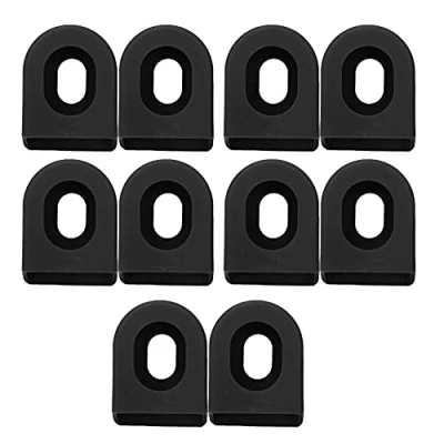 Image of Keenso Bike Crank Cover, 5 Pair Bicycle Crankset Protector Silicone Mountain Protective Cover(Black) Bicycles and spare parts