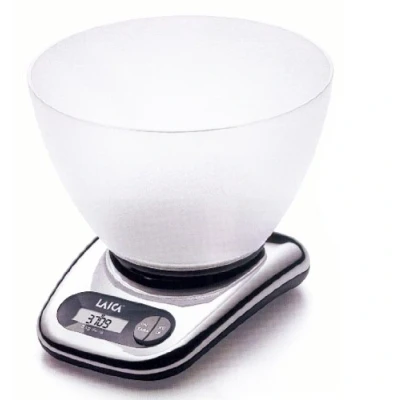Image of LAICA Tabletop Electronic Kitchen Scale with Large Capacity Bowl, 5kg Silver