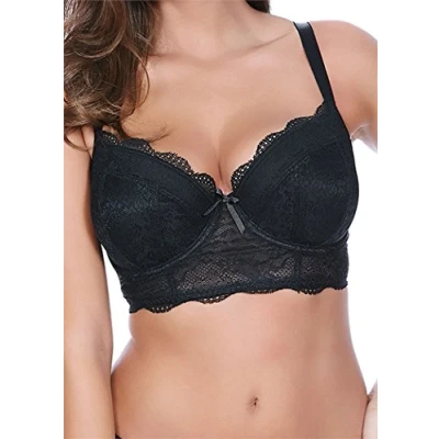 Image of Freya womens Fancies Underwire Longline Bra, Black, 32G