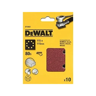 Image of Dewalt DT3022 QZ Sanding Belt K80, 115 x mm, Set of 10 Pieces, red