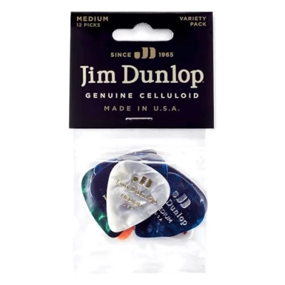 Image of Dunlop PVP106 GENUINE CELLULOID Variety Pack (12 Picks assorted) Medium