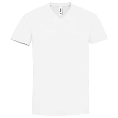 Image of SOLS Mens Imperial V Neck T Shirt (White) Size X Large