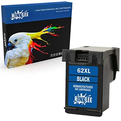 Image of RINKLEE Remanufactured for HP 62 62XL Ink Cartridge compatible with Envy 5540 5600 5640 5642 5643 5644 5646 5660 5665 7600 7640 7645 Officejet 5740 5742 5744 5745 5746 8040 8045 Black