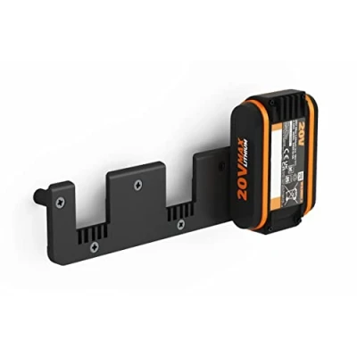 Image of NewGround Designs Battery Wall Mount Suitable for Worx PowerShare Batteries 20 V Holder [Made in Germany] (3 Batteries)