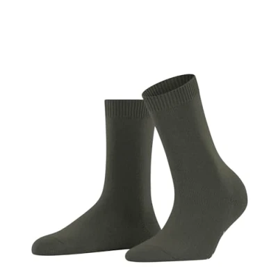 Image of FALKE Women&#039;s Cosy Wool W SO Viscose Cashmere Plain 1 Pair Socks, Green (Military 7826) new eco friendly, 5.5 8