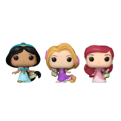 Image of Funko Carrot Pocket POP! Disney Rapunzel, Ariel and Jasmine Collectable Vinyl Figure Gift Idea Official Merchandise Toys for Kids &amp; Adults Model Collectors Display