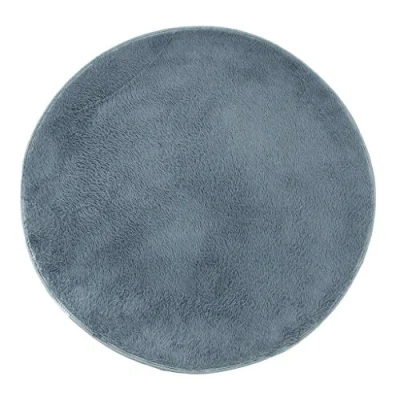 Image of Non Slip Round Drum Carpet Mat Blanket for Drummer Stage Performance (1.6m Gray)