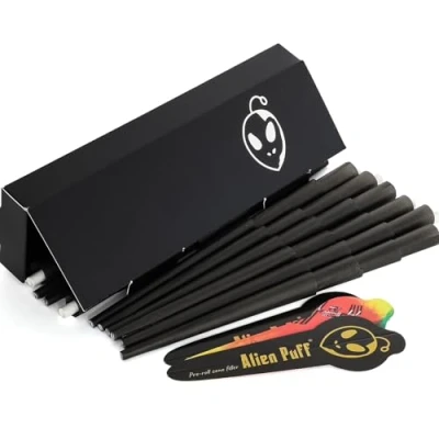 Image of Pre Rolled Cones, Black Kingsizeslim 40 Packs 110mm Rolling Papers Cigarette tool, With Tips &amp; Filling Tubes Included Slow burning Ultra Thin,