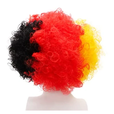 Image of Toyland® German Flag Afro Wig Germany Fancy Dress Party Accessories One Size Fits All World Cup/Euros/Cricket