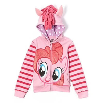 Image of My Little Pony Girls&#039; Pinky Pie Pink/Multi Cosplay Hoodie, 4 Years